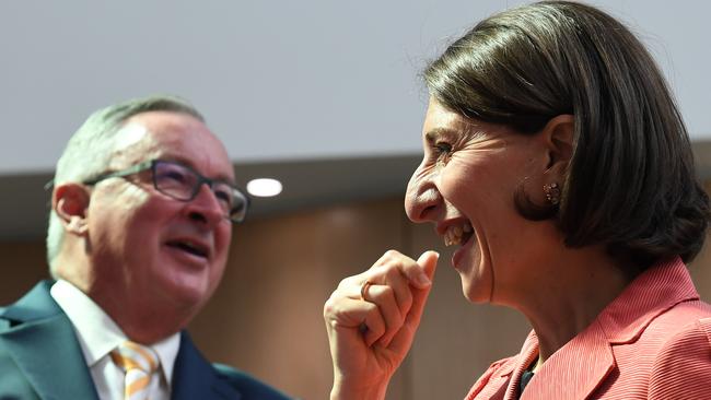 Premier Gladys Berejiklian with Minister for Health Brad Hazzard.