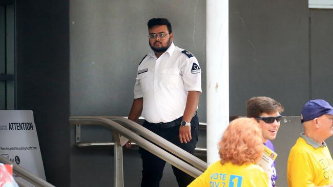 Uniformed Security guards have been posted at Capalaba ahead of this weekends council elections. NO ONE IN THIS IMAGE IS ACCUSED OF ANY WRONGDOING. Photo Scott Powick