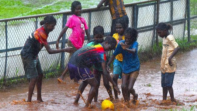 Images from the Round 9 NTFL MPL/WPL clash between the Tiwi Bombers and Palmerston Magpies at Bathurst Island, 30 November 2024. Picture: Darcy Jennings