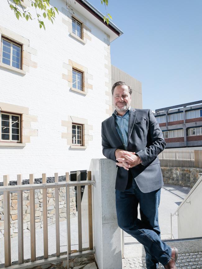 Greens senator Peter Whish-Wilson who secured federal funding for the renovation and reuse of Macquarie House in Launceston which was officially opened as a coworking space by Prime Minister Scott Morrison. Picture: PATRICK GEE