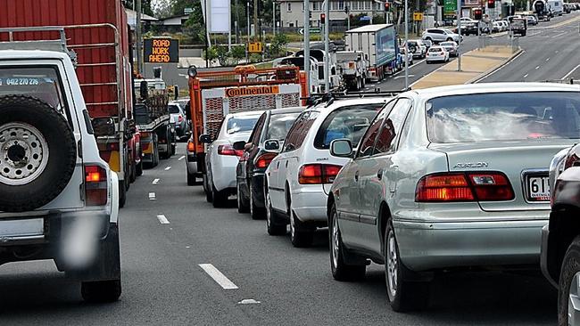 Traffic chaos on the Bruce Highway.