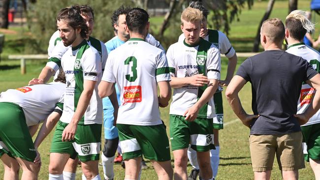 Ingle Farm Soccer Club wore black armbands in memory of the Morialta Conservation Park victim. Picture: Keryn Stevens