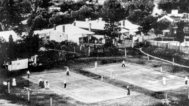 The tennis courts were built in 1903 according to a local heritage association. Picture: Gawler History Team Facebook