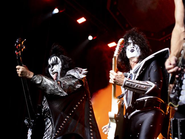 KISS play the first of two nights at Sydney’s Qudos Bank Arena. Picture: Monique Harmer