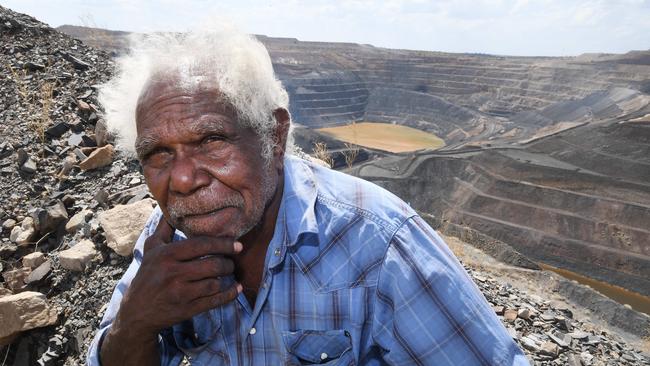 Waanyi traditional owner Henry Aplin at the old Century zinc open-cut mine in NW Queensland. Picture: Brian Cassey