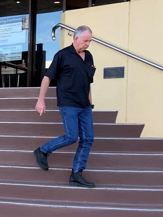 Bradley Cooper leaves Mackay courthouse after giving evidence on day one of the attempted arson trial in Mackay District Court