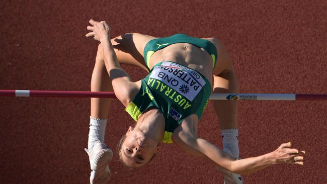 Australia's Eleanor Patterson competes in the women's high jump final during the World Athletics Championships at Hayward Field in Eugene, Oregon on July 19, 2022. Picture: Jim Watson