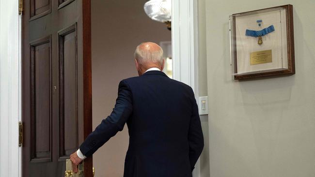 US President Joe Biden departs after delivering remarks about the ongoing evacuation of Afghanistan, on August 24. Picture: Jim Watson/AFP