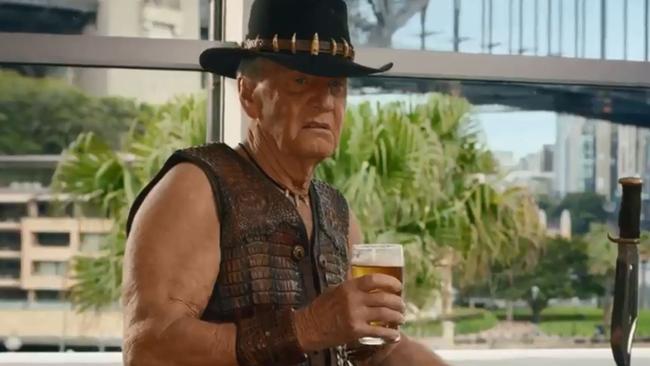 Paul Hogan briefly reprised his role as Mick Dundee in a Super Bowl ad this year.