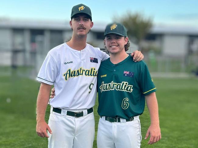 Australian under-23 player Nick Crouch and Australian under-18 player Chad Charlesworth.