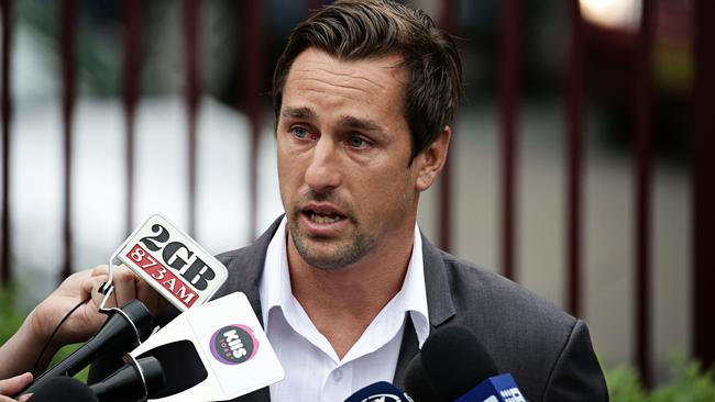 Mitchell Pearce speaking before he left the country for rehab.