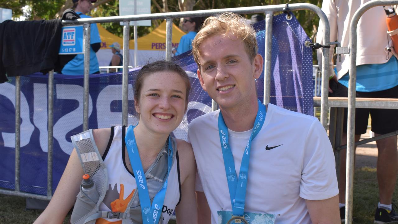 James Shewell and Lottie Woods at the Noosa Marathon 2024.