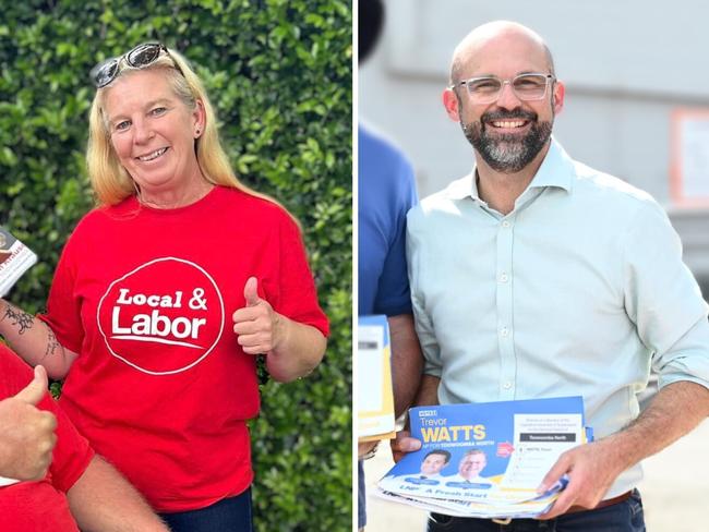 Toowoomba South Labor candidate Susan Krause; Toowoomba South MP David Janetzki.