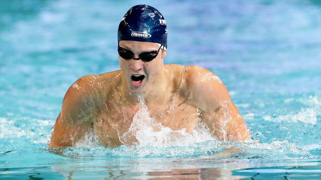 Daniel Tranter wins the Mens 200M IM during the 2014 Australian Swimming Championships at the Brisbane Aquatic Centre, Chandler. Pics Adam Head