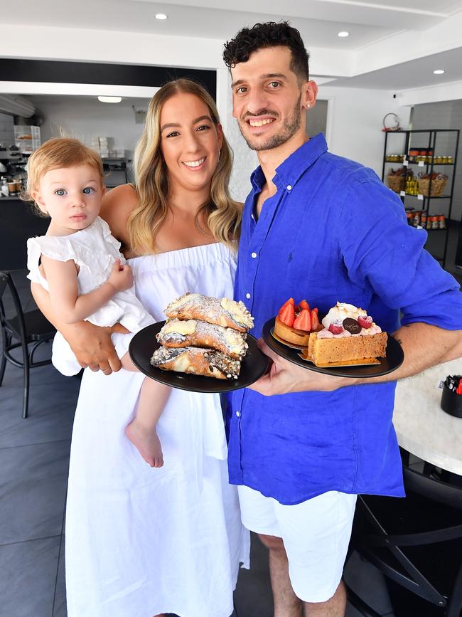 Giuliana Steppa and Paolo Valvoletti with daughter Eliana. Picture: Patrick Woods