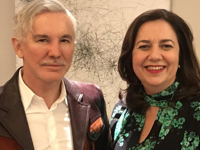 Queensland Premier Annastacia Palaszczuk with film director Baz Luhrmann who is also picture in the US researching his Elvis film