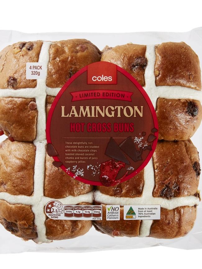 Coles launched a flavour inspired by one of Queensland's favourite cakes – the lamington and hot cross bun combination.