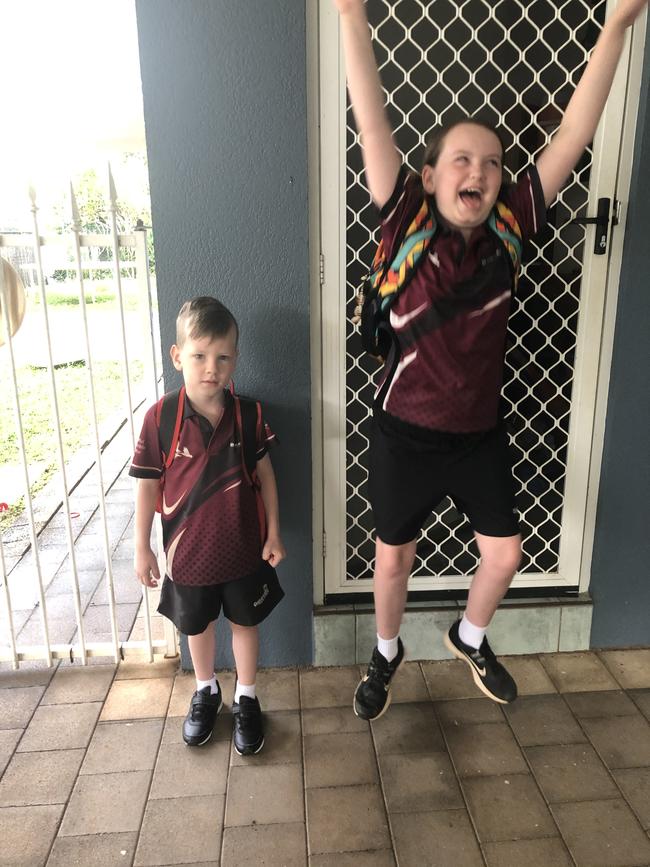 Zuke and Zaeda Halligan - Zuke is not as excited about starting Transition as his sister is about starting Grade 5! Picture: Kristy