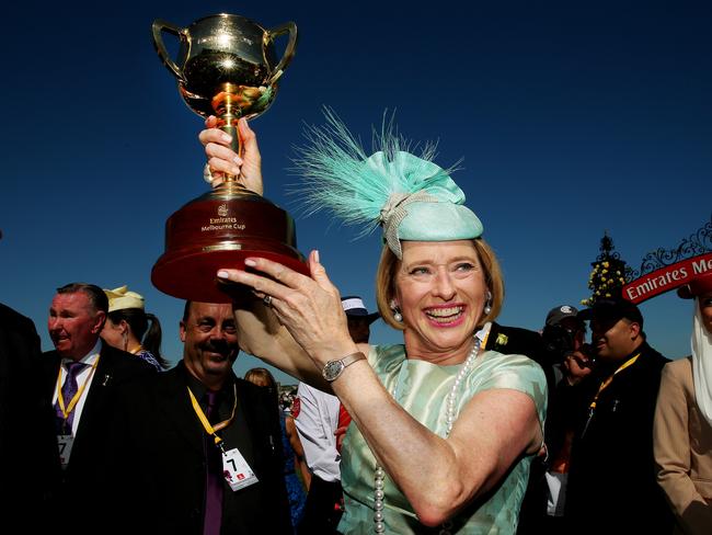 Trainer Gai Waterhouse won her first Melbourne Cup in 2013 with the Damien Oliver-ridden Fiorente.