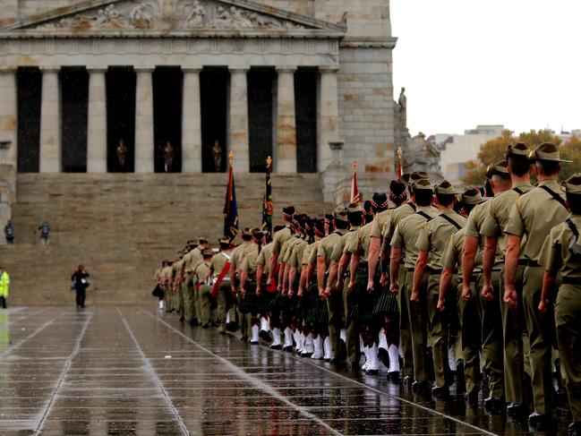 2015 Anzac Day March through Melbourne. Picture: Alex Coppel