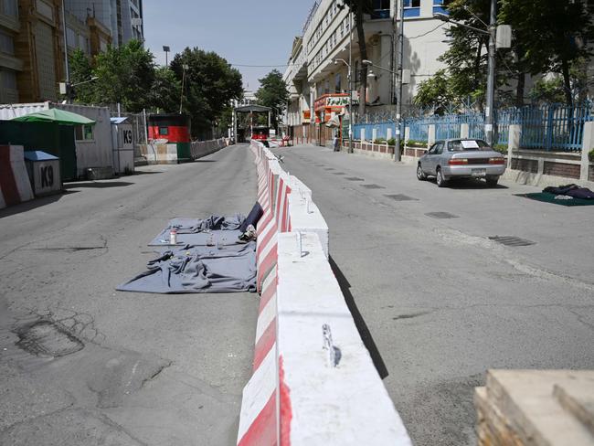 A deserted road is pictured in Kabul on August 17. Picture: AFP