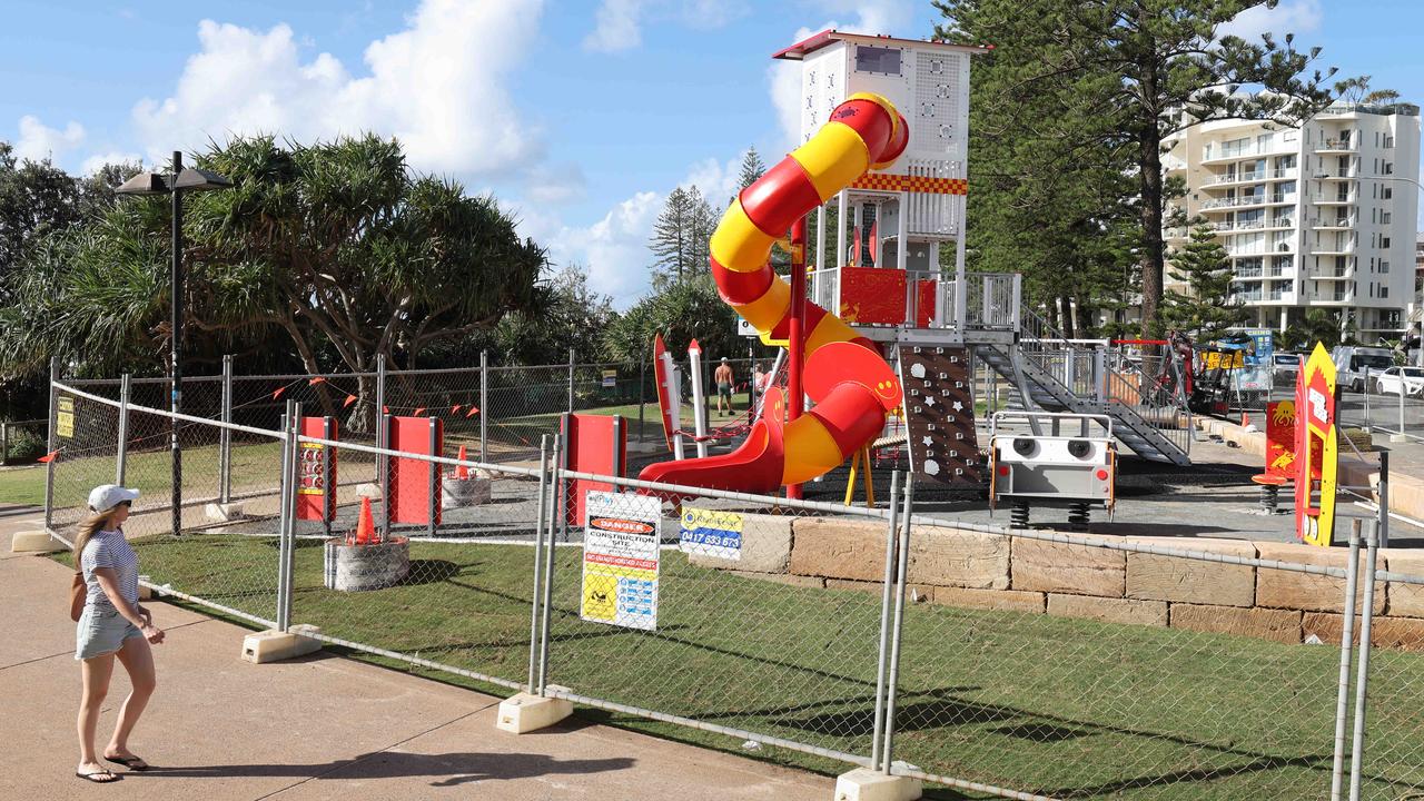 The new playground at Pat Fagan Park was inspired by the surf lifesaving culture. Picture Glenn Hampson