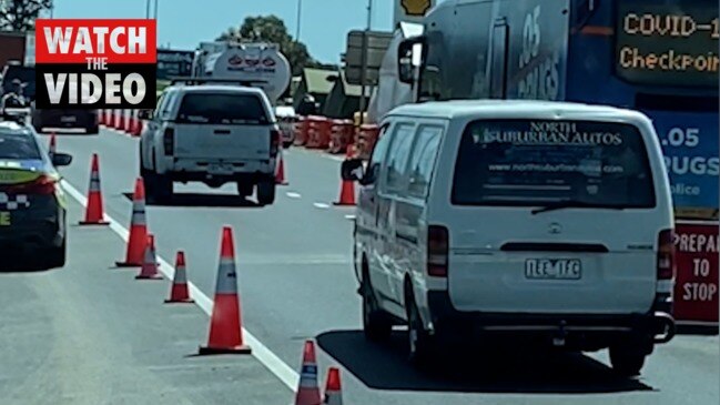 Cars waived through a 'ring of steel' checkpoint