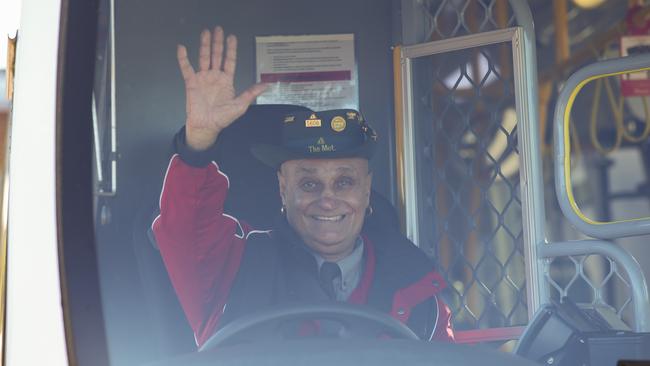 Gaetan D’Avoine, 73, rolls up to work to celebrate his milestone. Picture: Wayne Taylor.