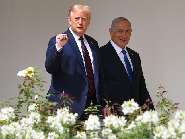 US President Donald Trump and Israeli Prime Minister Benjamin Netanyahu, pictured here in 202, enjoy a close relationship. Picture: AFP