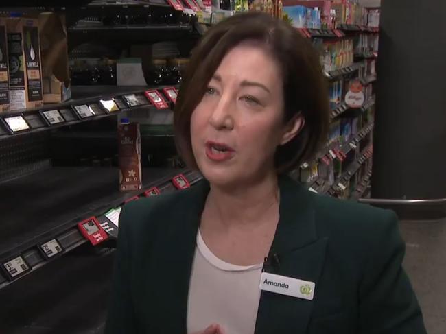 Woolworths CEO Amanda Bardwell.Picture: 9NEWS