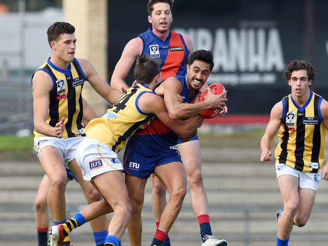 Damandeep Aujla in action for Coburg in 2017. Picture: Steve Tanner