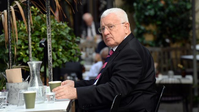 Guilty: Ron Medich enjoys a coffee during the jury deliberations. Picture: Jeremy Piper