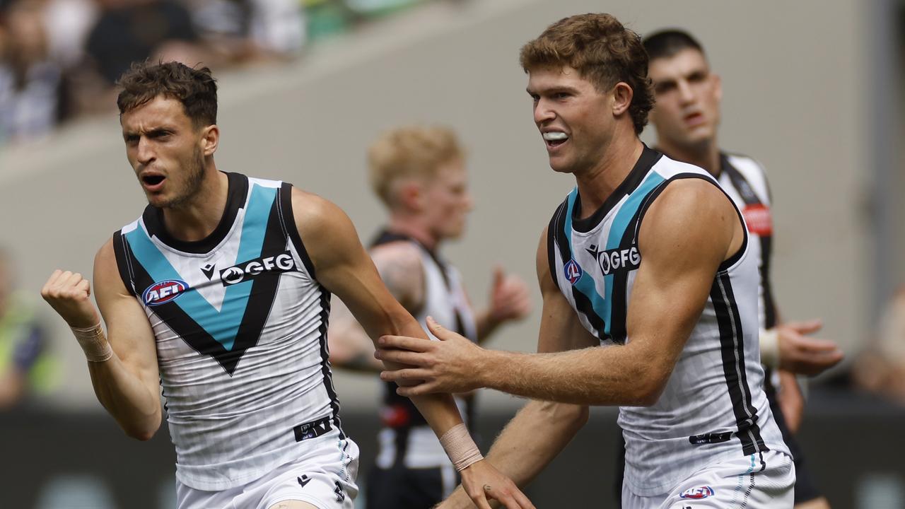 Orazio Fantasia of the Power celebrates a goal.