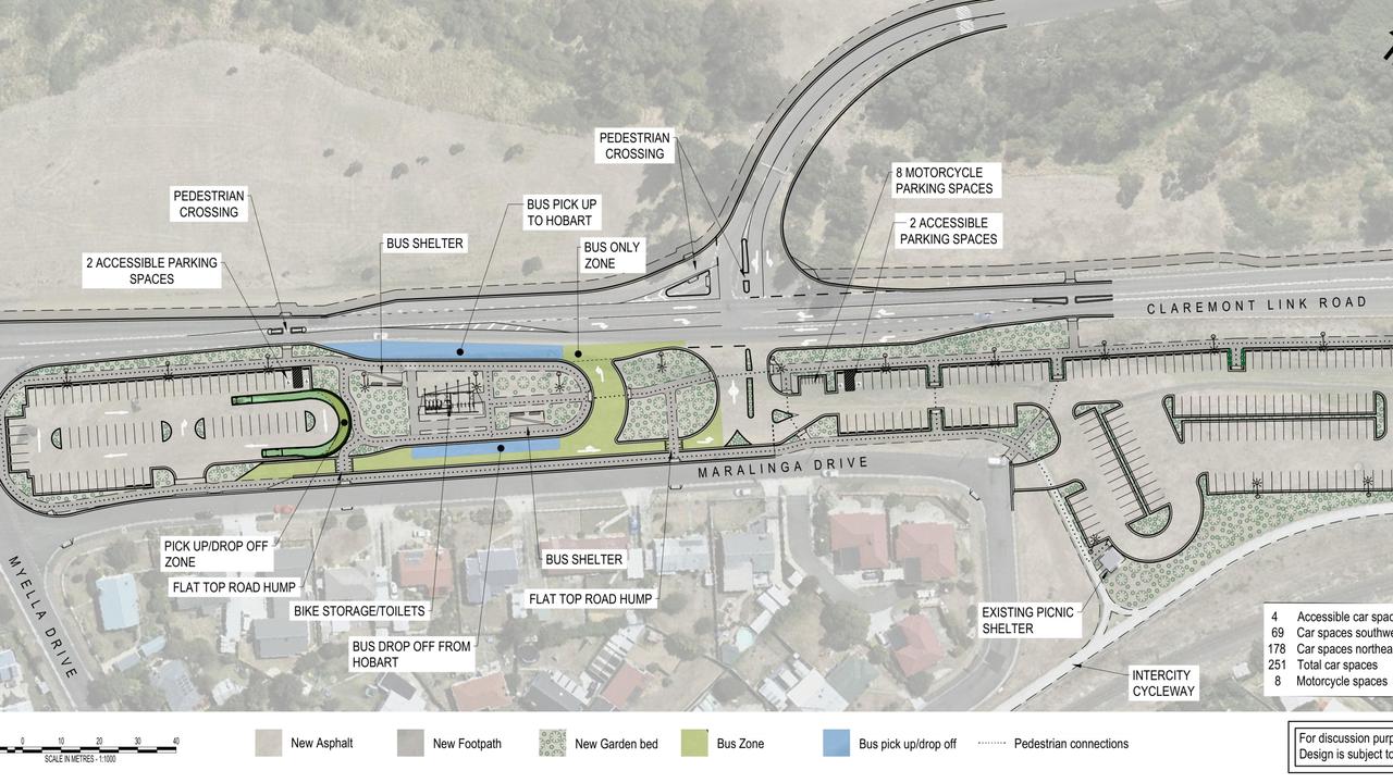 A concept plan for the Claremont park and ride. Picture: Supplied