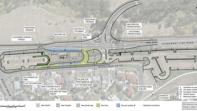 A concept plan for the Claremont park and ride. Picture: Supplied