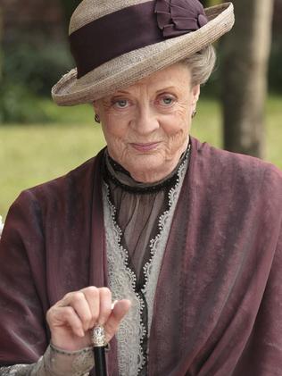 Maggie Smith as the Dowager Countess Grantham, is shown in a scene from the second season on Downton Abbey. Picture: AP