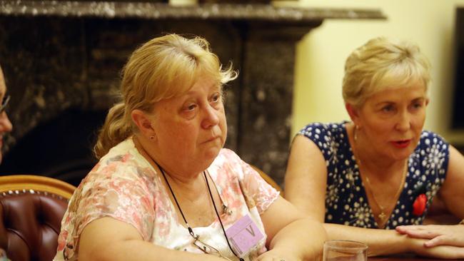 Discussions about DV reforms - Shadow Minister Ros Bates with Dale Shales whose daughter Teresa Bradford was tragically murdered. Pics Tara Croser.