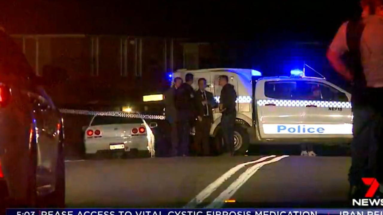 Jessica Camilleri asked police (above) at the scene whether her mother’s head could be sewn back on. Picture: Channel 7.