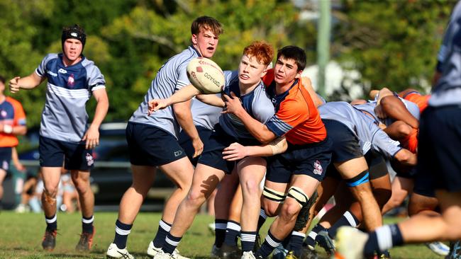 Bris grey No 9 Nathan Fraser at the Emerging Reds under 15 and 16 carnival.