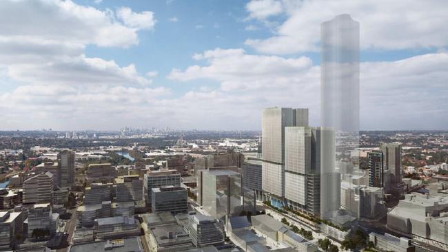 The two approved towers alongside the proposed Aspire development in Parramatta Square.