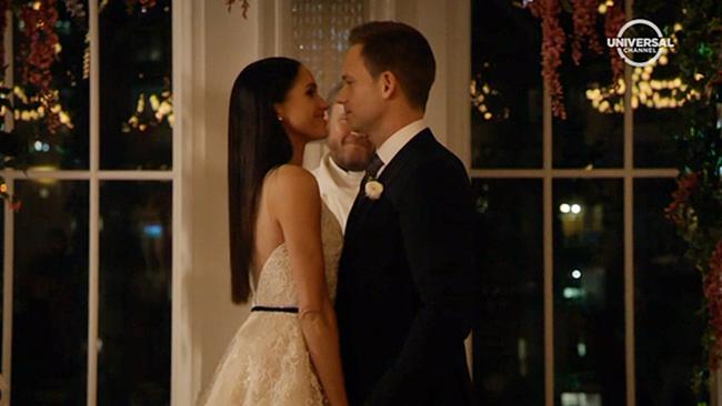 Meghan Markle in the Suits Season 7 Finale wedding.