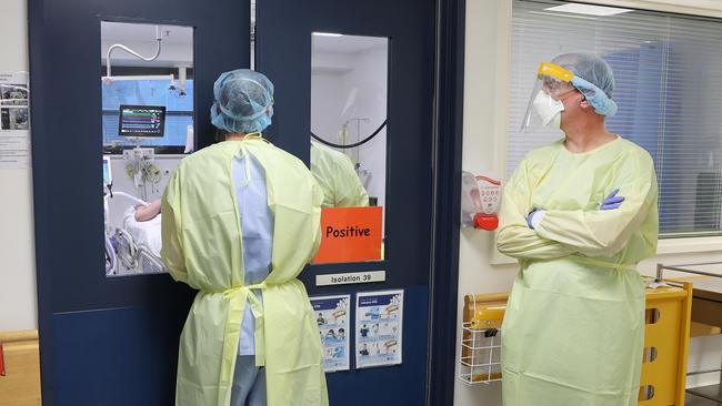 The Covid-19 ICU Ward at RPA Hospital. Picture: Richard Dobson