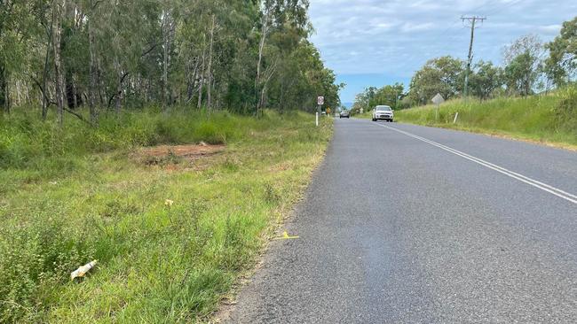 The location of the crash on Razorback Road at Bouldercombe days after the crash.