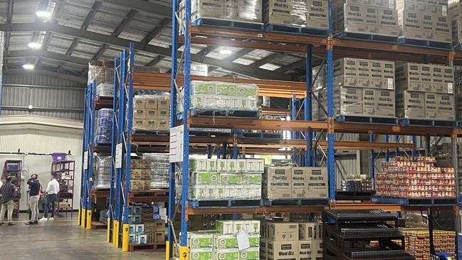 The Foodbank warehouse will store – and distribute – up to 300,000 kilograms of food relief over the next 12 months. Picture: Harry Brill.