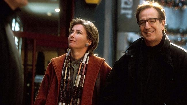 Emma Thompson with Alan Rickman in Love Actually. Photo: Supplied