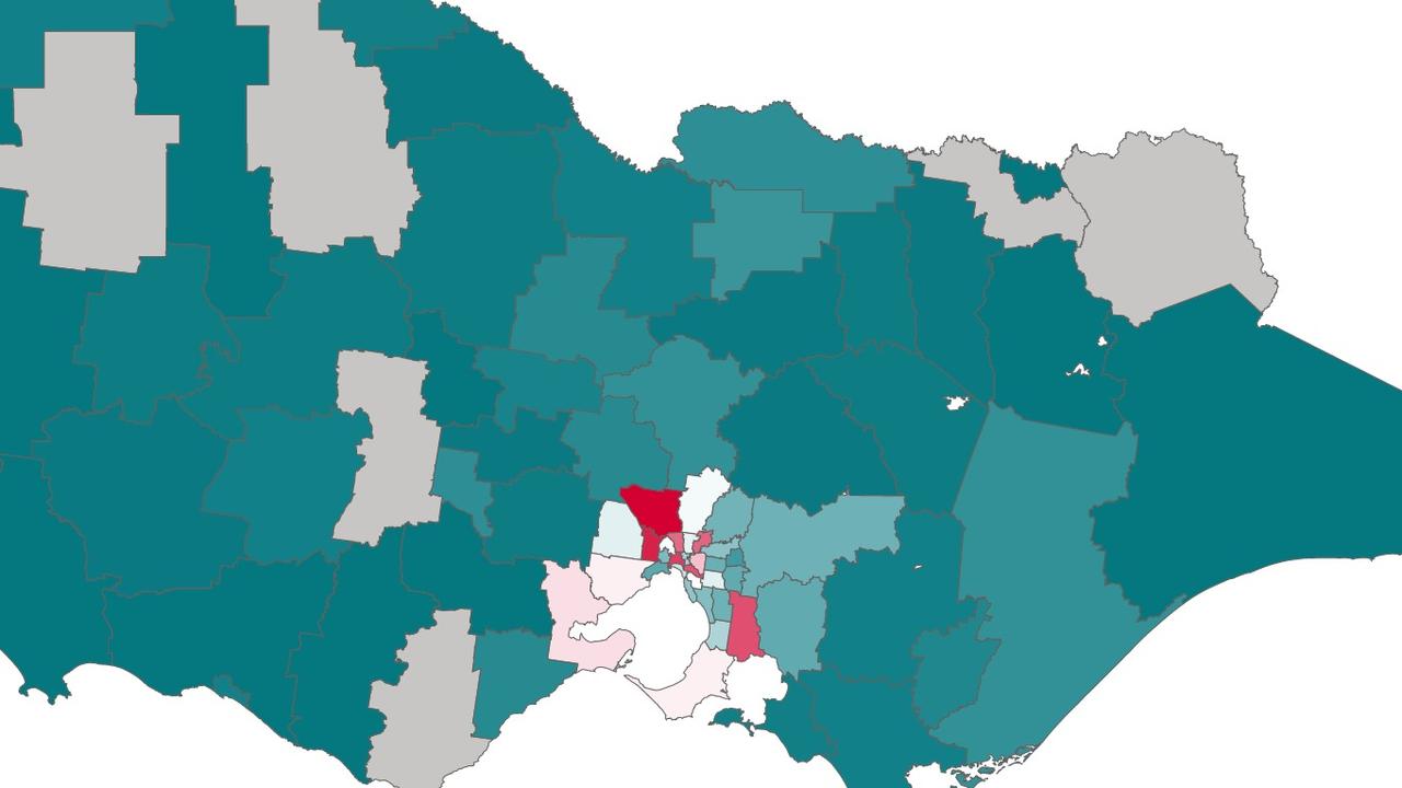 Hotspots in Victoria. Picture: DHHS