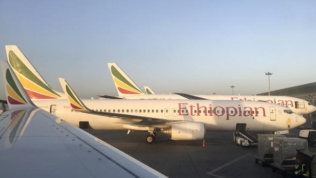 Ethiopian Airlines confirmed there were no survivors of Flight ET302 — a Boeing 737-8 aircraft — which was carrying 157 people. Picture: AP Photo/Ben Curtis.