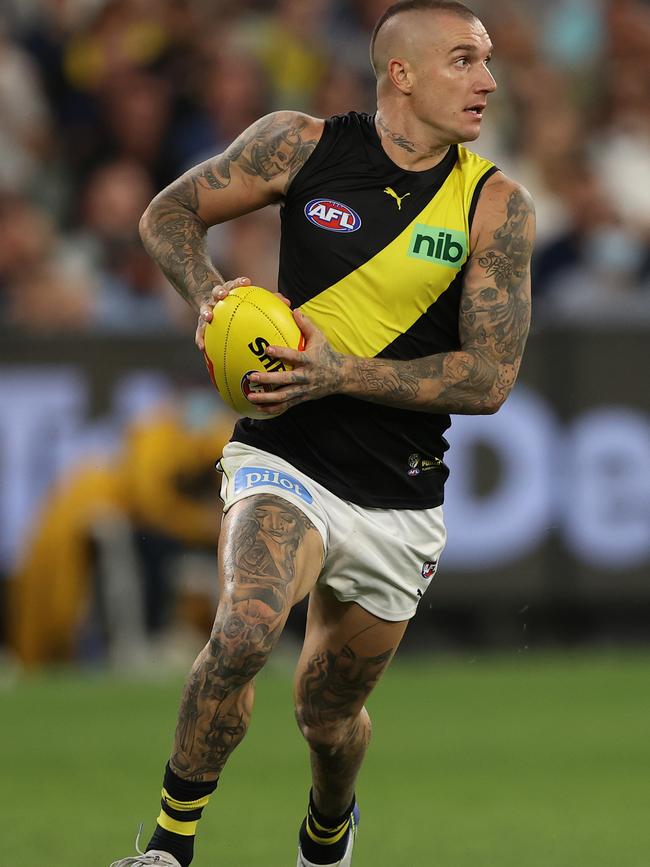 Dustin Martin is a Brownlow medallist, triple premiership player and four-time All-Australian. Picture: Robert Cianflone/Getty Images