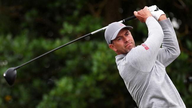 Adam Scott made the most of the perfect conditions early on day two. Picture: Harry How/Getty Images