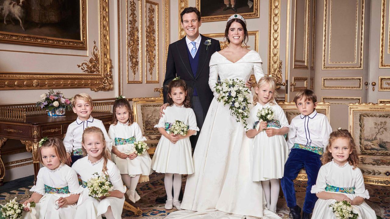 One of the official wedding portraits. Picture: Alex Bramall/Buckingham Palace/AFP